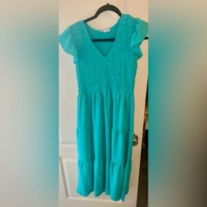 Elegant Turquoise Maxi Dress